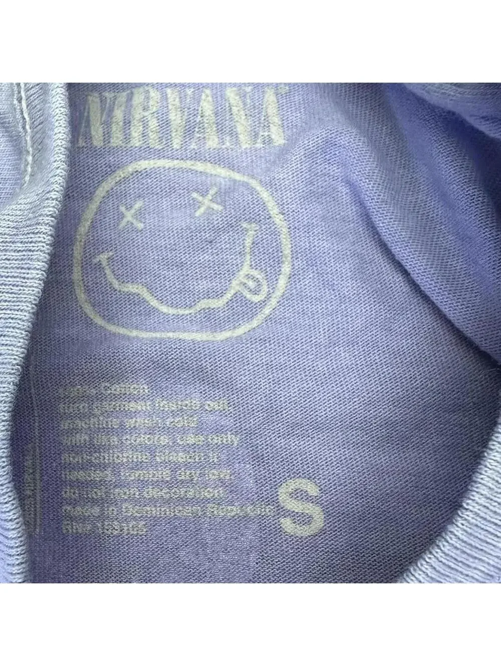 Nirvana In Utero Live '93 Tour T-Shirt Size S